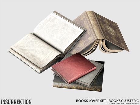 Second Life Marketplace - [IK] Books Lover Set - Books Cluster C
